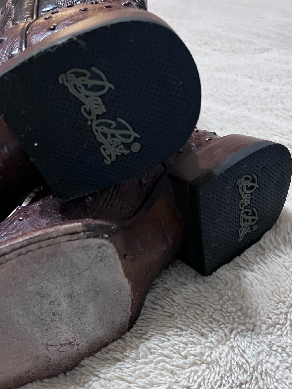 Dan Post Genuine Ostrich/Leather Western Boots - Picture 8 of 8